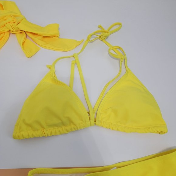 Womens 3 Piece Swimsuits Sexy Maxi Bikini Set with Sarongs Cover Ups Small NWOT - Picture 4 of 11